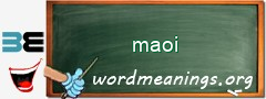 WordMeaning blackboard for maoi